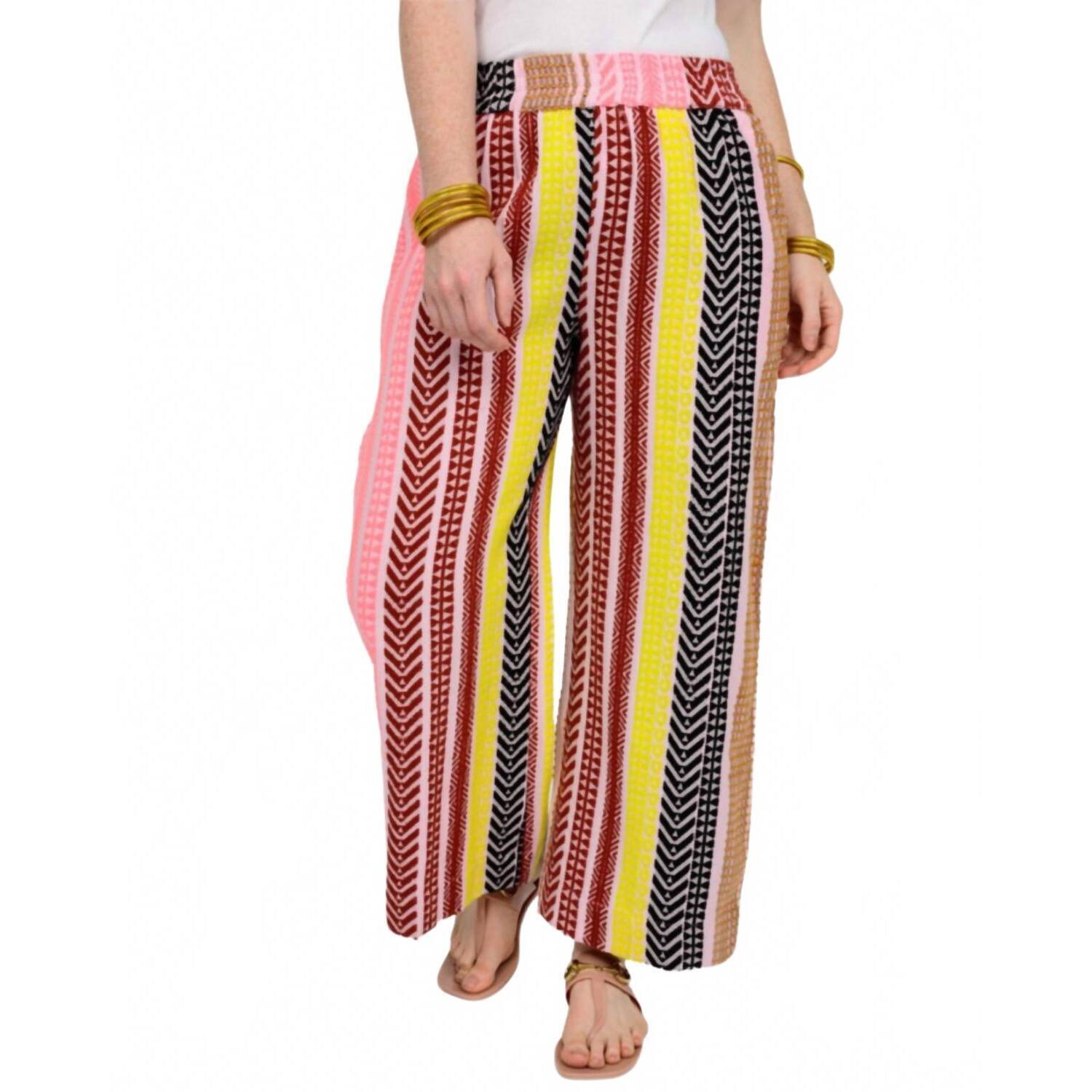 New Ivy Jane Tribal Pattern Pant In Multi